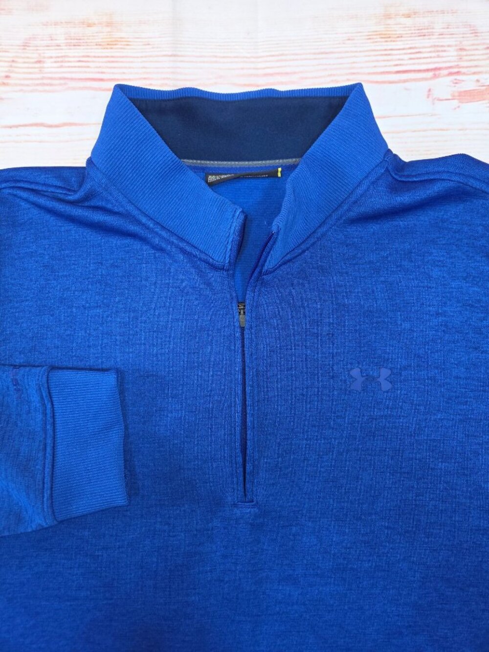Under Armour Mens Loose Fit Blue 1/4 Zip Sweatshirt Size 2XL Lightweight